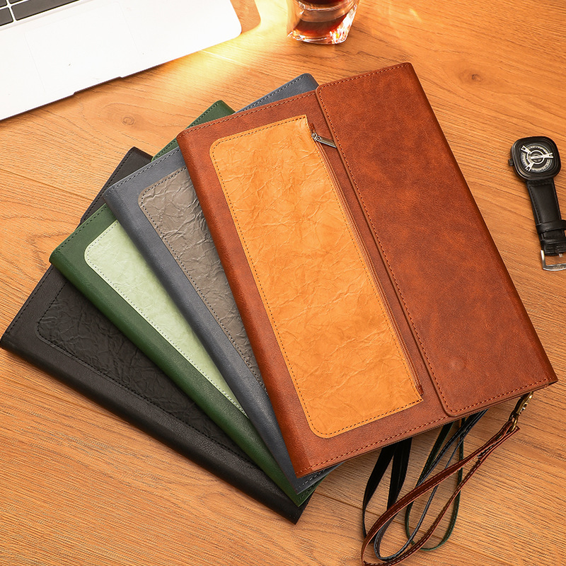 Leather Work Folder - 1PCS Leather A4 Document Bag Thickened