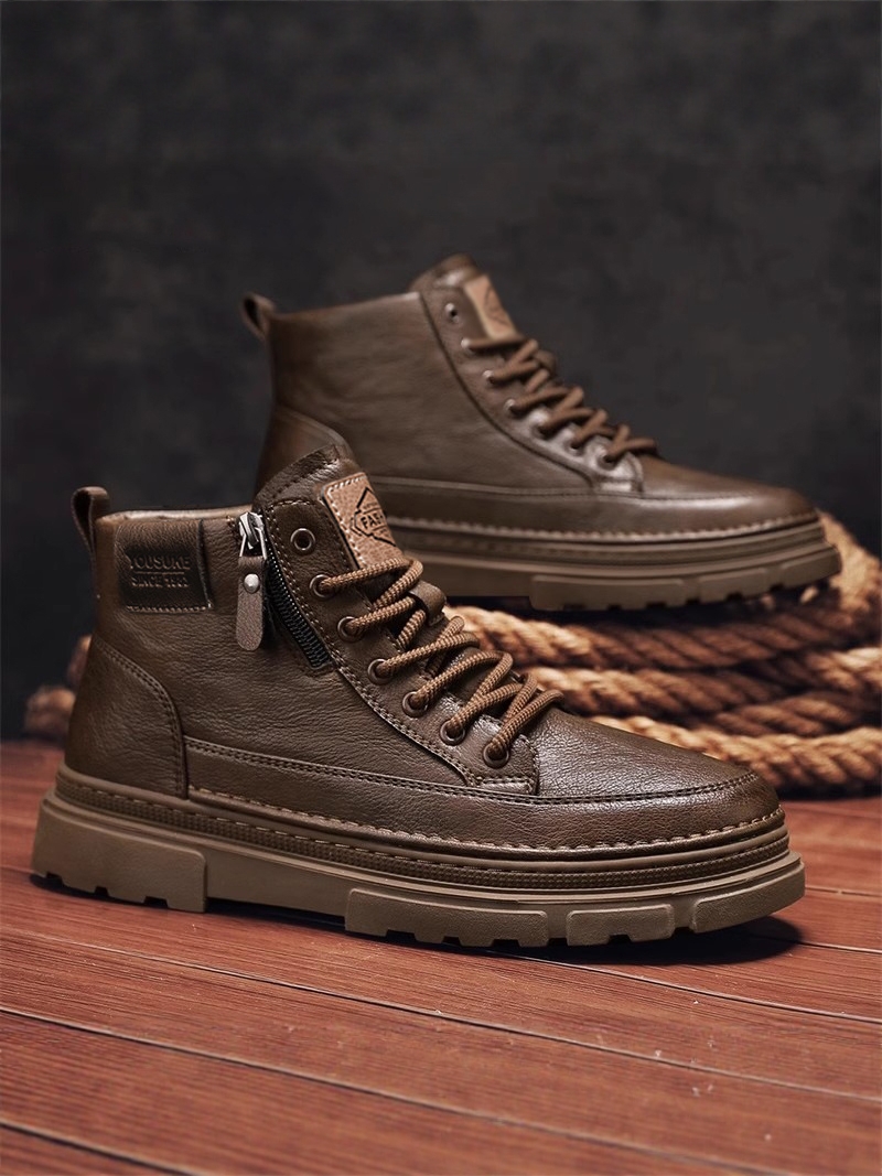 Casual  Boots Men's Lightweigh - Leather Work Youtube ulasan dan harga