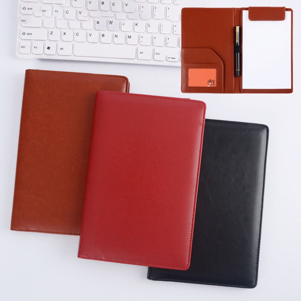 PU Leather A5 File Folder With - Leather Work Folder ulasan dan harga