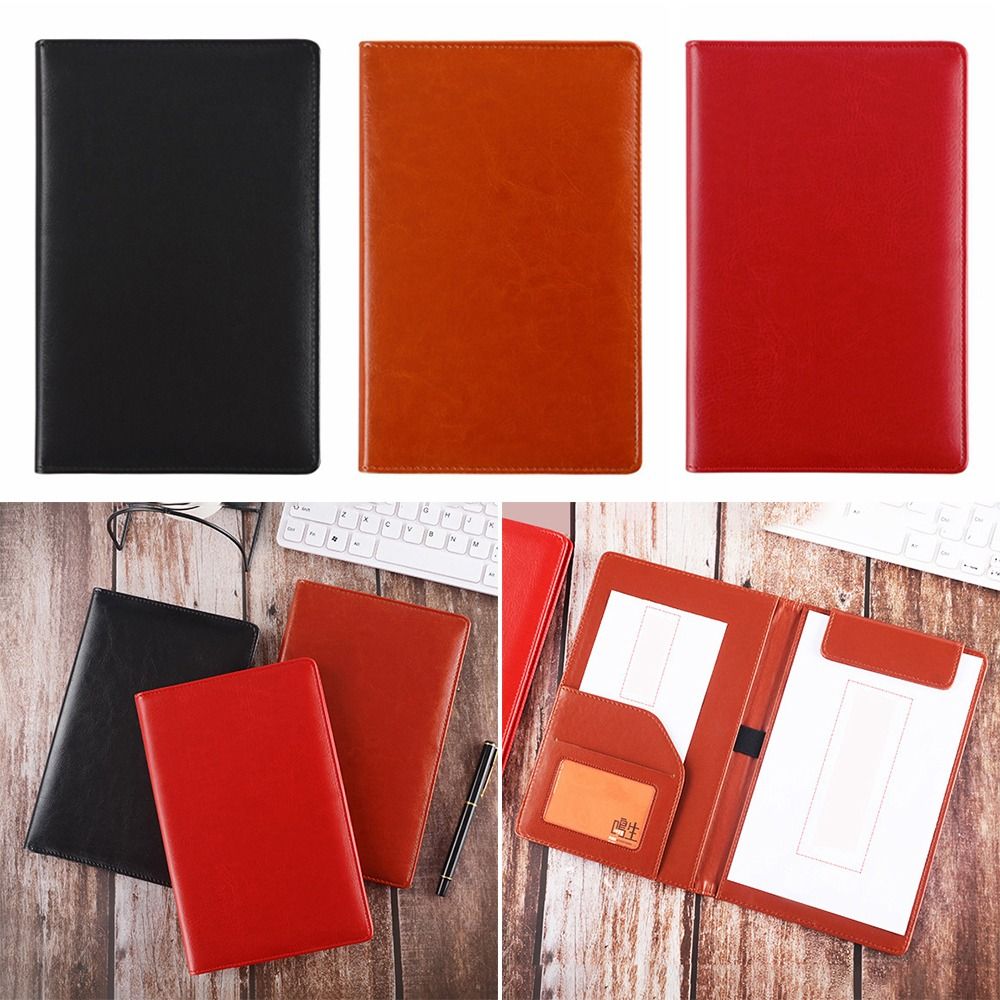 PU Leather A5 File Folder With - Leather Work Folder ulasan dan harga