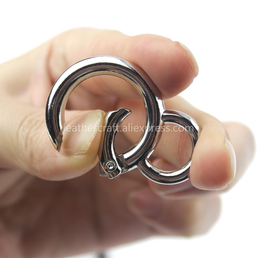 Metal Double Circle Snap Hook  - Leatherwork Rings ulasan dan harga
