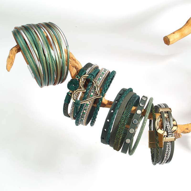 Amorcome Bohemia Evil Eye Hear - Leatherwork Rings ulasan dan harga