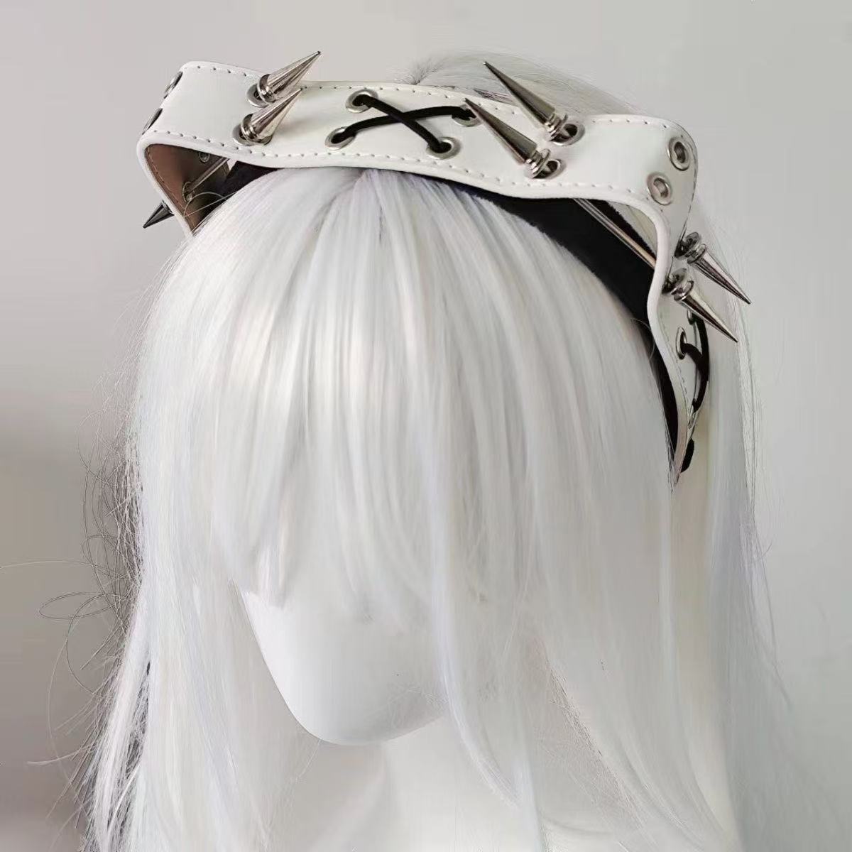 Punk Harajuku Rivet Headband,  - Leatherwork Rings ulasan dan harga