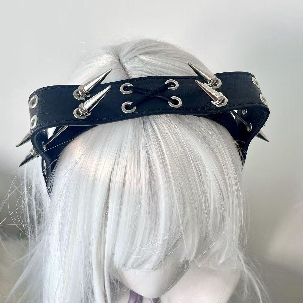 Punk Harajuku Rivet Headband,  - Leatherwork Rings ulasan dan harga