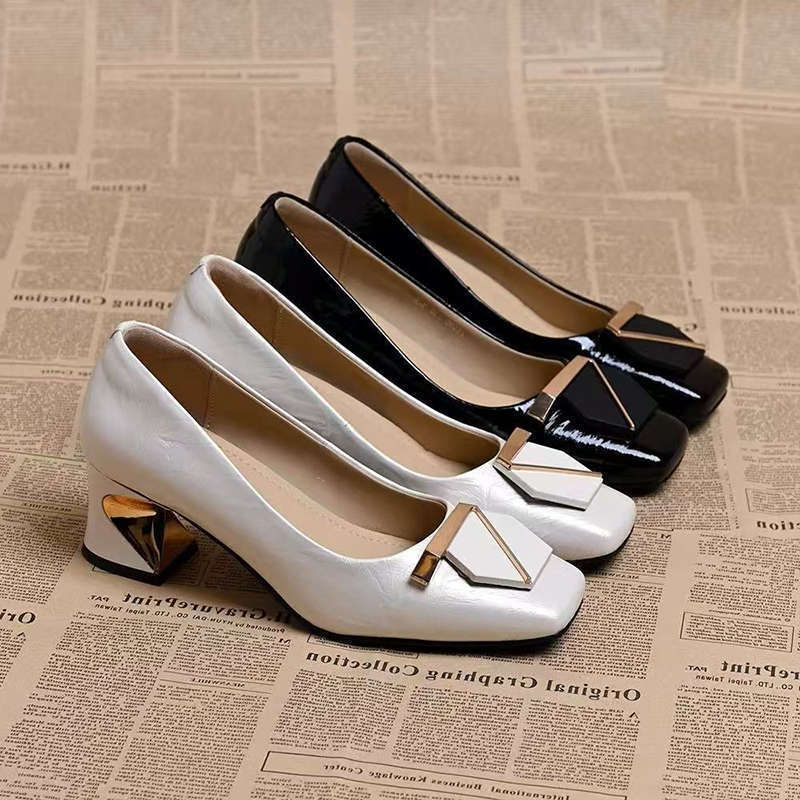 High heels 2026 work leather s - Leatherwork In French ulasan dan harga