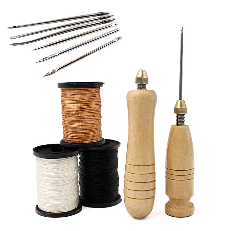 1Set DIY Leather Sewing Awl Ne - Leatherwork Thread ulasan dan harga