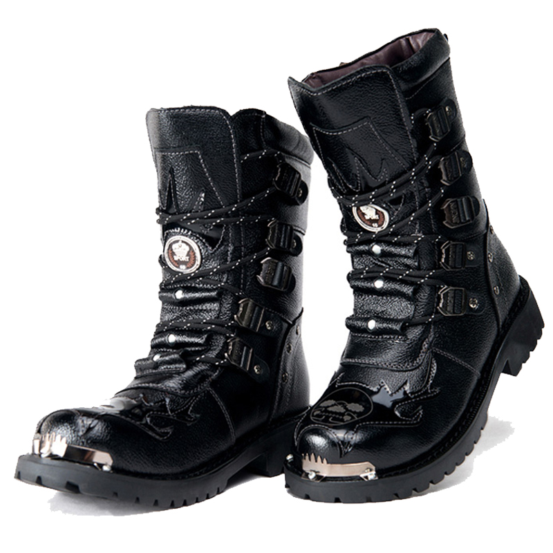 Men's Combat Boots New Winter  - Leather Work Youtube ulasan dan harga