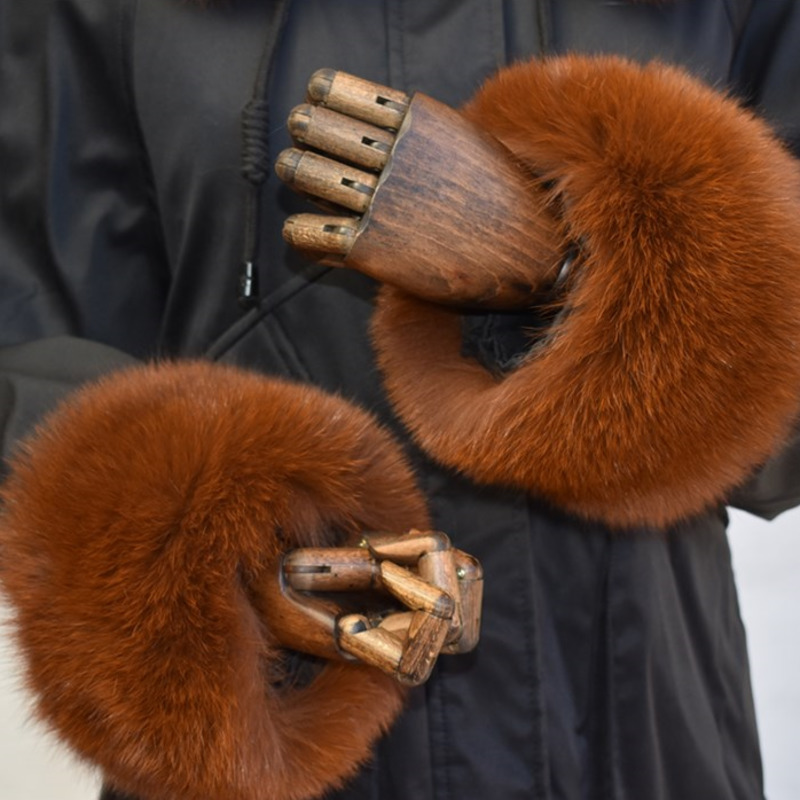 Fox Fur Cuffs For Women Whole  - Leatherwork Rings ulasan dan harga