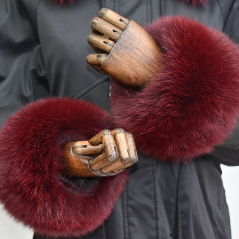 Fox Fur Cuffs For Women Whole  - Leatherwork Rings ulasan dan harga