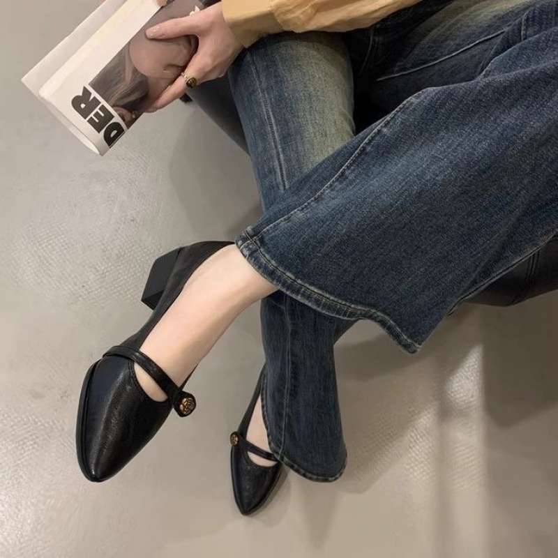 French Vintage Chunky Heel Mar - Leatherwork In French ulasan dan harga