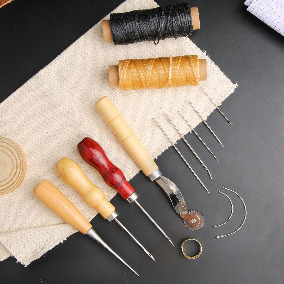 13 Pcs Leather Sewing Set Hand - Leatherwork Thread ulasan dan harga