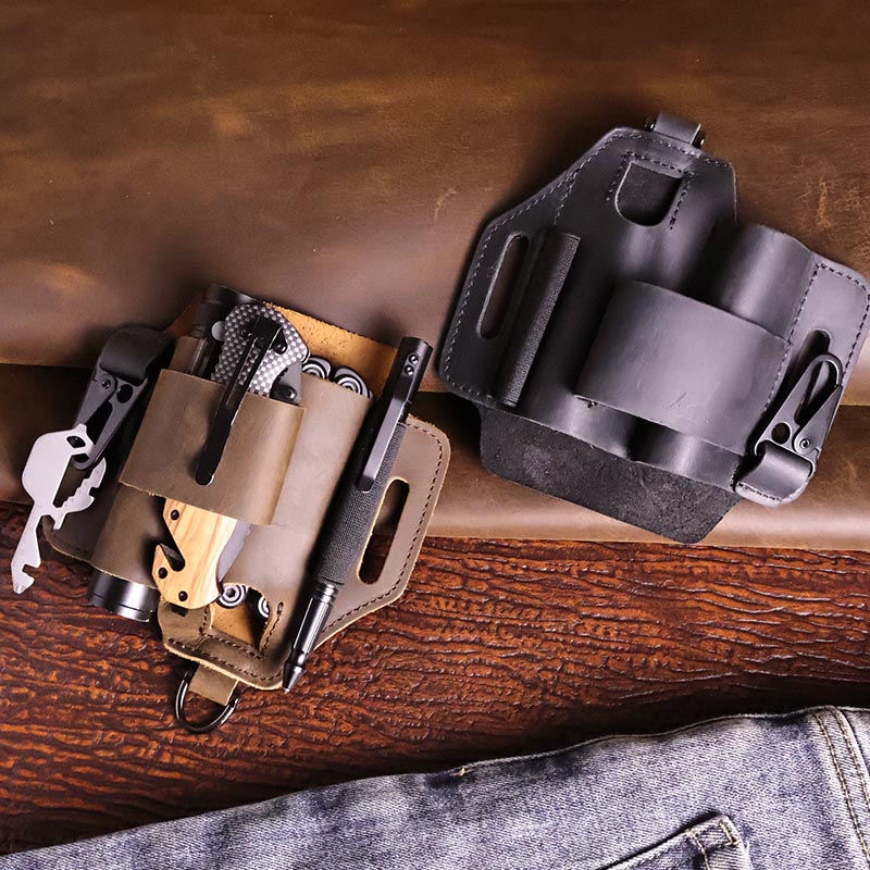 Genuine Leather Tactical Fanny - Leatherwork Knife Sheath ulasan dan harga