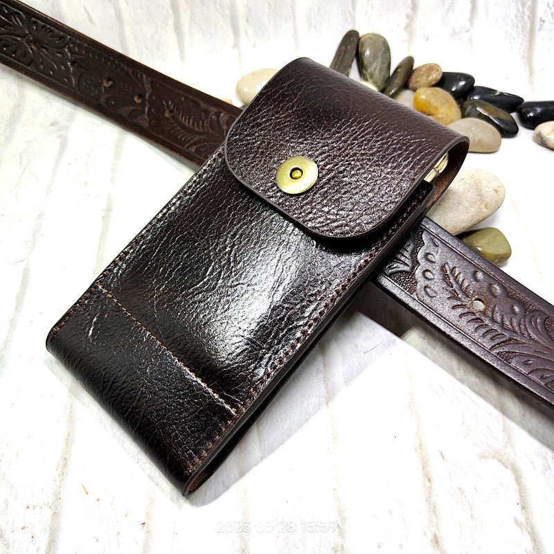 Mobile Phone Waist Bag Holster - Leatherwork Fasteners ulasan dan harga