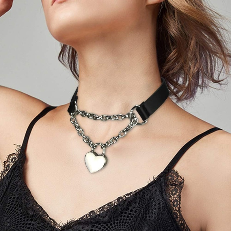 Goth Choker Necklaces for Wome - Leatherwork Rings ulasan dan harga