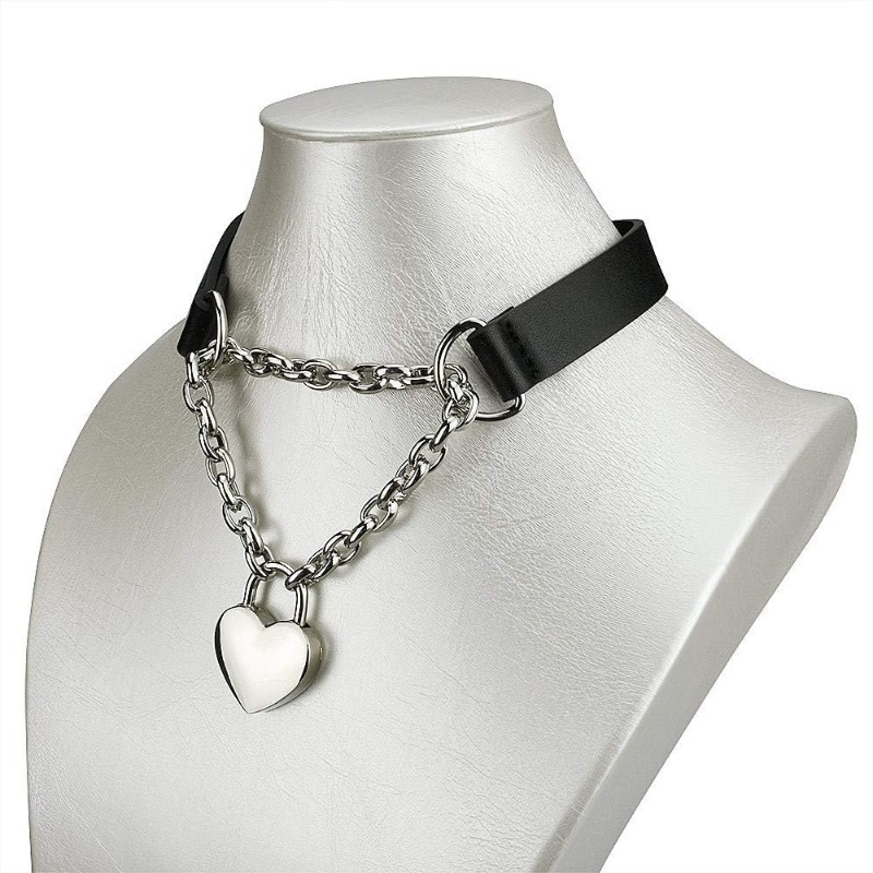 Goth Choker Necklaces for Wome - Leatherwork Rings ulasan dan harga