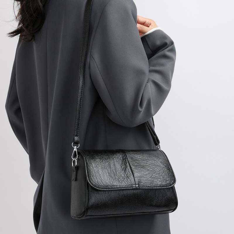 Soft Faux Leather Flap Crossbo - Leatherwork Fasteners ulasan dan harga