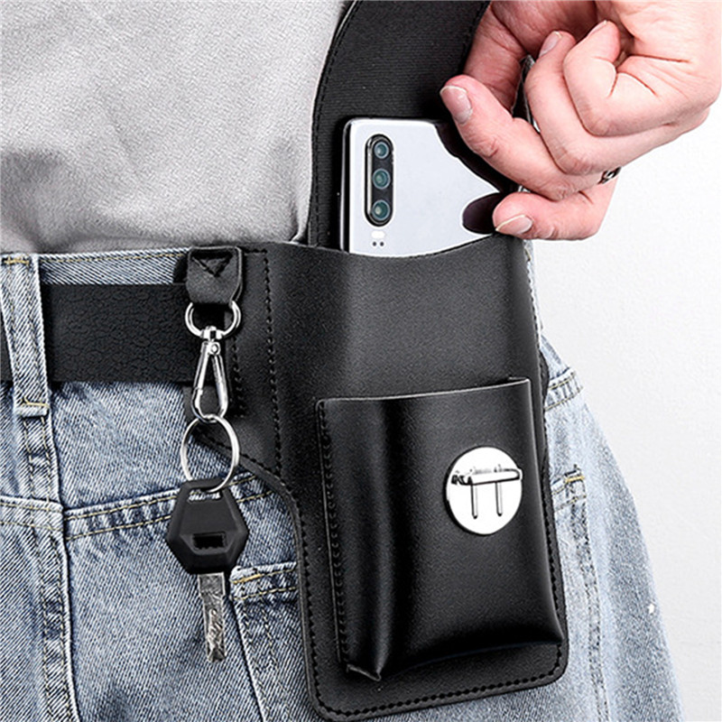 Phone Belt Bag For Men Bags Ce - Leatherwork Fasteners ulasan dan harga