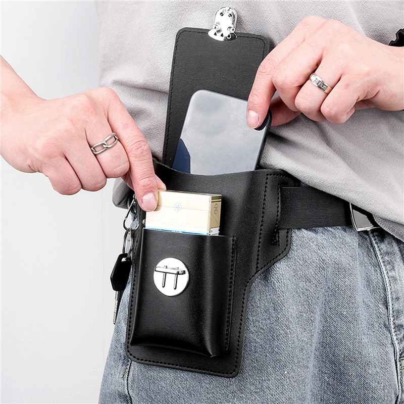 Phone Belt Bag For Men Bags Ce - Leatherwork Fasteners ulasan dan harga