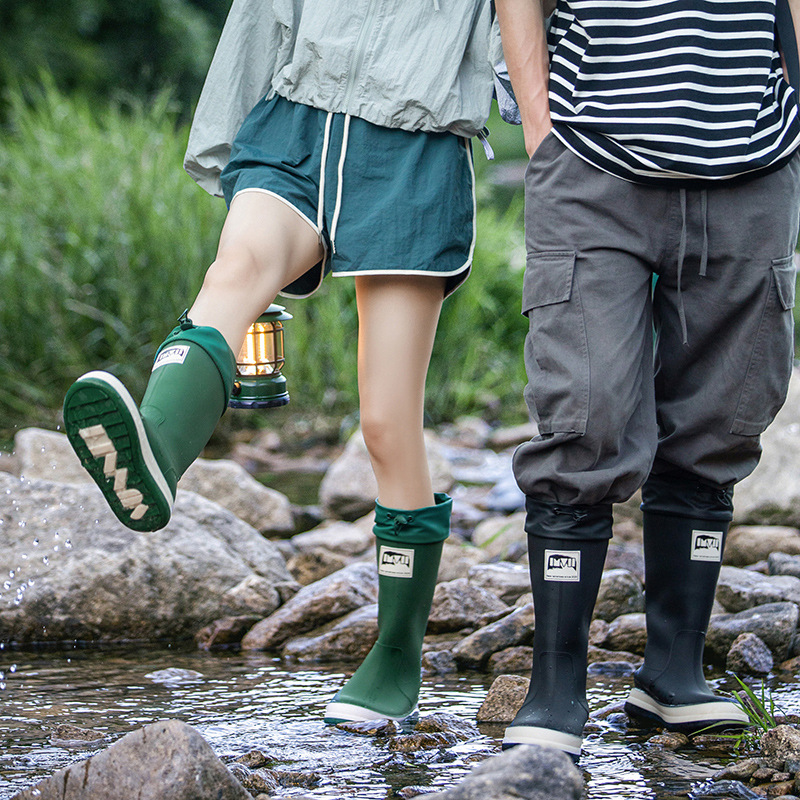 Outdoor Cycling Rain Boots Fas - Leather Work Youtube ulasan dan harga