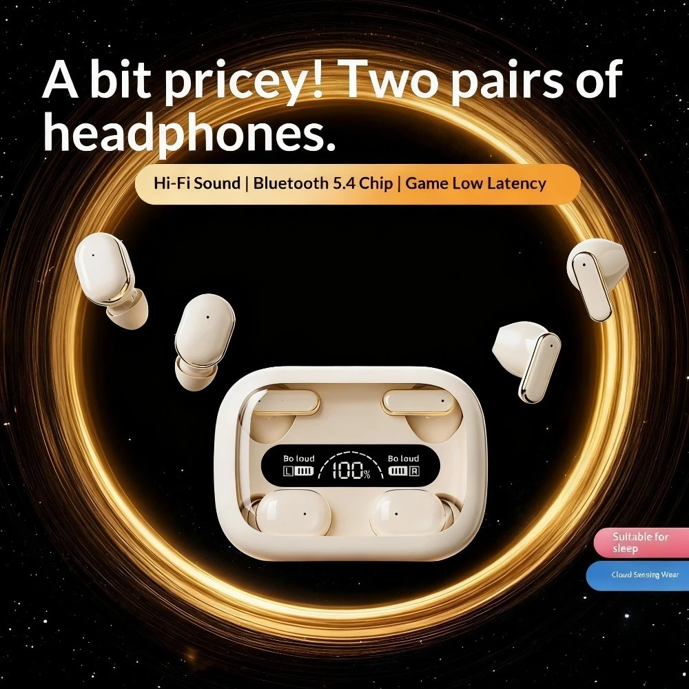 Wireless Earbuds Noise Cancell - Leatherworking Leveling ulasan dan harga
