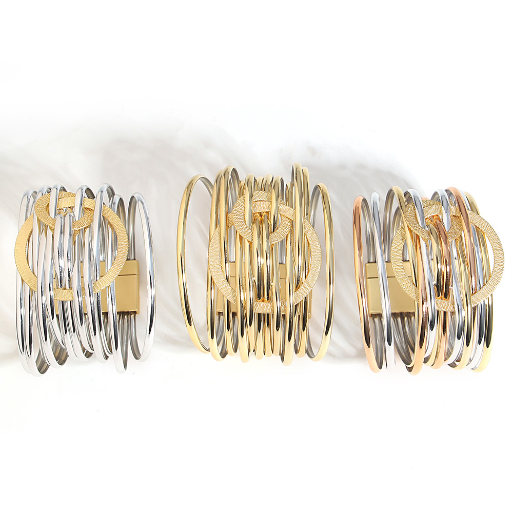 ALLYES Fashion Double Circle M - Leatherwork Rings ulasan dan harga