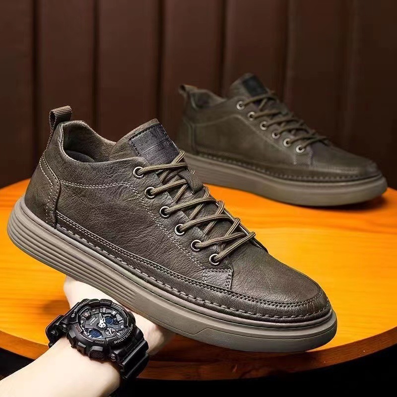 Casual leather shoes 2025 Spri - Leatherworking Leveling ulasan dan harga
