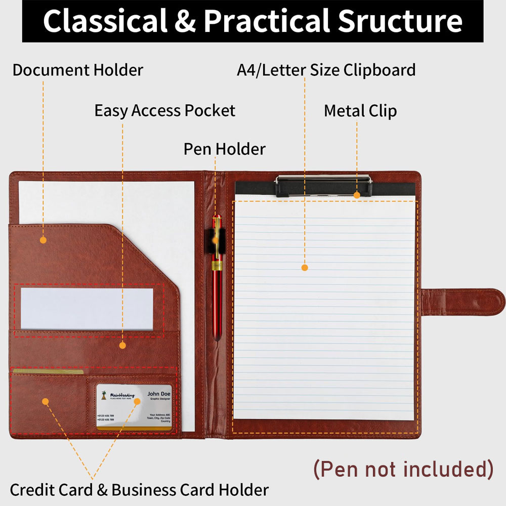 Multifunctional Leather Folder - Leather Work Folder ulasan dan harga