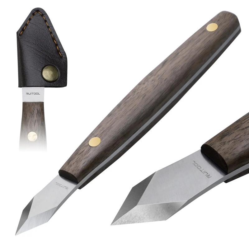 Handmade carving knife, thin e - Leatherwork Knife Sheath ulasan dan harga