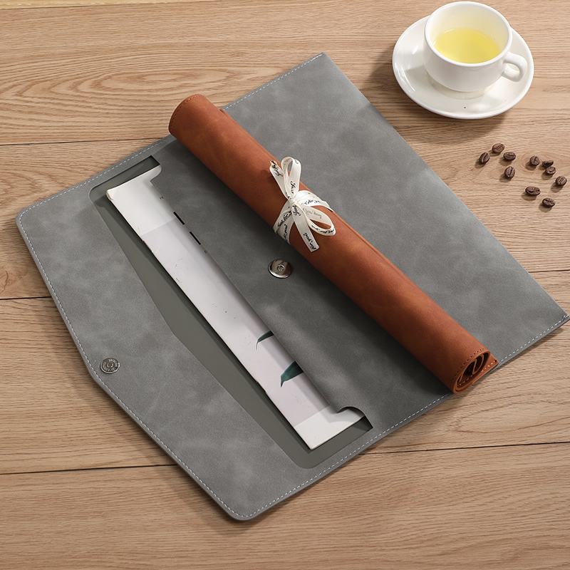 A4 PU Leather Document Bag wit - Leather Work Folder ulasan dan harga
