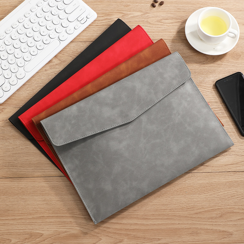 A4 PU Leather Document Bag wit - Leather Work Folder ulasan dan harga