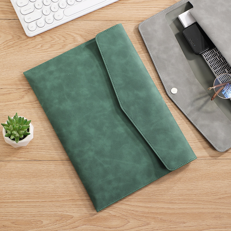 A4 PU Leather Document Bag wit - Leather Work Folder ulasan dan harga