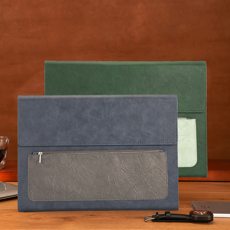 1PCS Leather A4 Document Bag T - Leather Work Folder ulasan dan harga