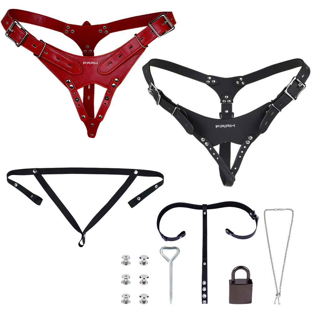 NSFU Black/Red Male Chastity B - Leatherwork Fasteners ulasan dan harga