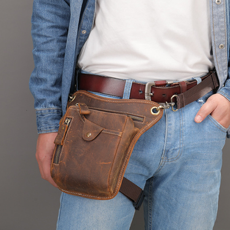 Vintage Pu Leather Waist Pack  - Leatherwork Fasteners ulasan dan harga