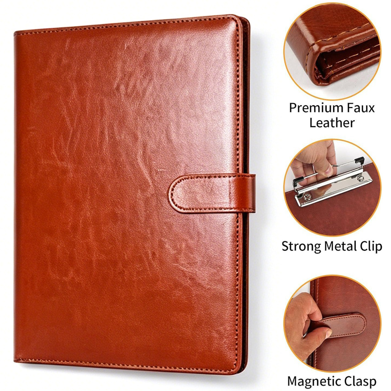 Multifunctional A4 Leather Con - Leather Work Folder ulasan dan harga
