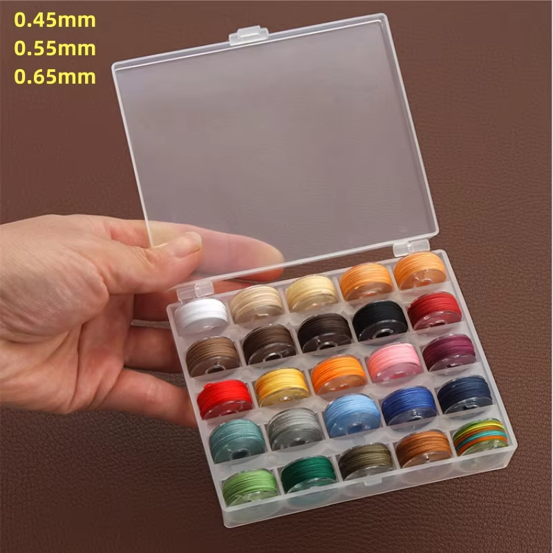 0.45/0.55/0.65mm Round Wax Thr - Leatherwork Thread ulasan dan harga